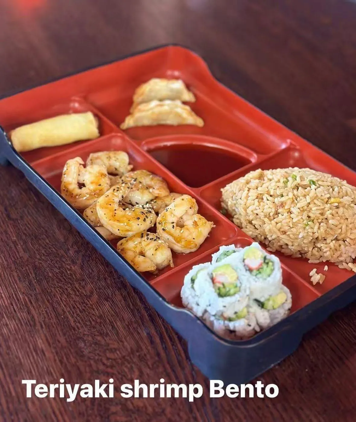 Teriyaki shrimp bento at Tokyo Steak Of Japan Restaurant in Logansport